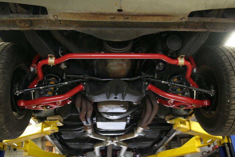 UMI Performance 64-72 GM A-Body 1-1/4in Solid Front Sway Bar - Black - eliteracefab.com