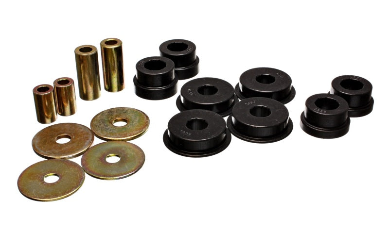 Energy Suspension 03-05 Mitsubishi Lancer EVO 8 Black Rear Differential / Mustache Bar Bushing Set - eliteracefab.com