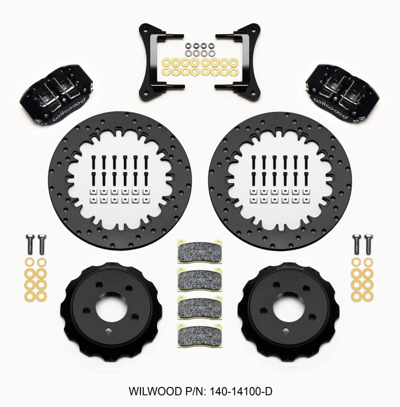 Wilwood Dynapro Radial Front Drag Kit 12.90in Drilled 2015-Up Mustang Wilwood