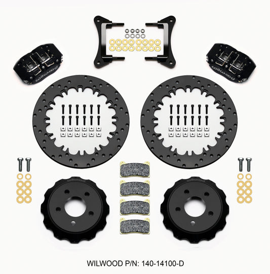 Wilwood Dynapro Radial Front Drag Kit 12.90in Drilled 2015-Up Mustang Wilwood
