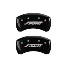 Load image into Gallery viewer, MGP 4 Caliper Covers Engraved Front &amp; Rear SPORT Black finish silver ch MGP