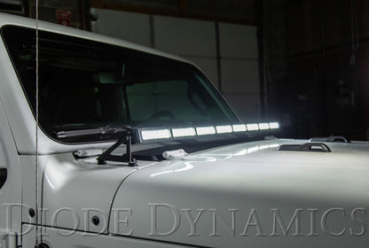 Diode Dynamics 18-21 Jeep JL Wrangler/Gladiator SS50 Hood LED Light Bar Kit - White Combo Diode Dynamics