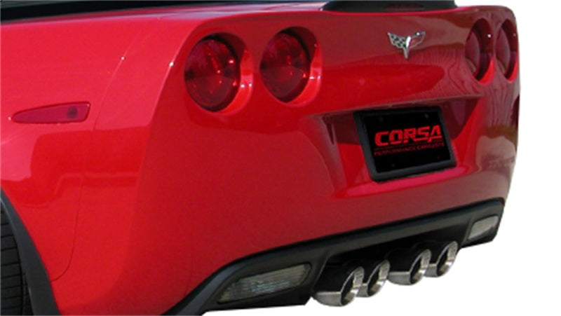 Corsa 12-13 Chevrolet Corvette C6 ZR1 Sport Cat-Back Dual Rear Exit w/ Twin 4.0in Pol Tips CORSA Performance