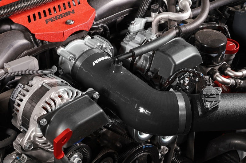 Perrin 22-23 Subaru BRZ/Toyota GR86 Silicone Inlet Hose (3in. ID / SS Wire) - Black Perrin Performance
