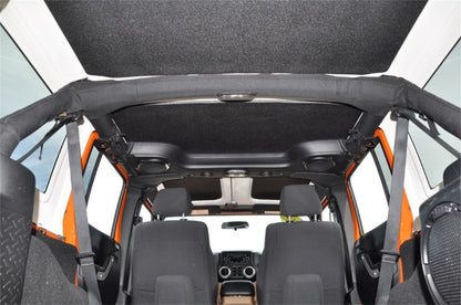 DEI 07-10 Jeep Wrangler JK 4-Door Boom Mat Headliner - 4 Piece - Black Leather Look DEI