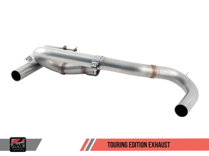 AWE Tuning BMW F3X 340i Touring Edition Axle-Back Exhaust - Chrome Silver Tips (90mm) - eliteracefab.com