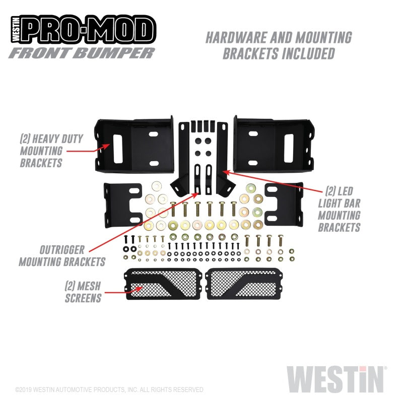 Westin 2020 Chevrolet Silverado 2500/3500 Pro-Mod Front Bumper - eliteracefab.com