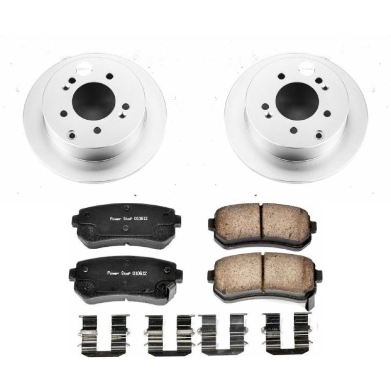 Power Stop 10-13 Kia Forte Rear Z17 Evolution Geomet Coated Brake Kit PowerStop
