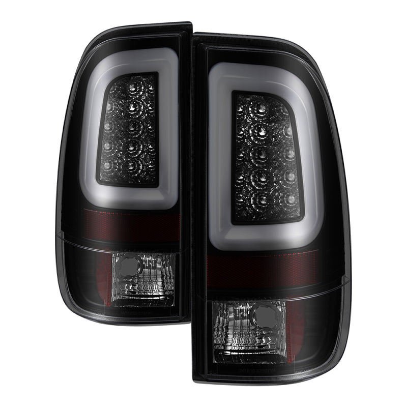 Spyder 97-03 Ford F150 Stylsd. F250 V3 Lght Bar LED Tail Lights - Blk Smk ALT-YD-FF15097V3-LBLED-BSM - eliteracefab.com