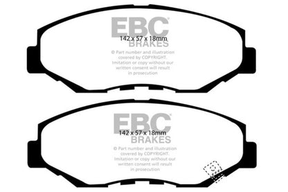 EBC 13-15 Acura ILX 1.5 Hybrid Ultimax2 Front Brake Pads - eliteracefab.com