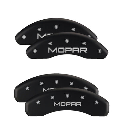 MGP 4 Caliper Covers Engraved Front & Rear 300 Black finish silver ch MGP