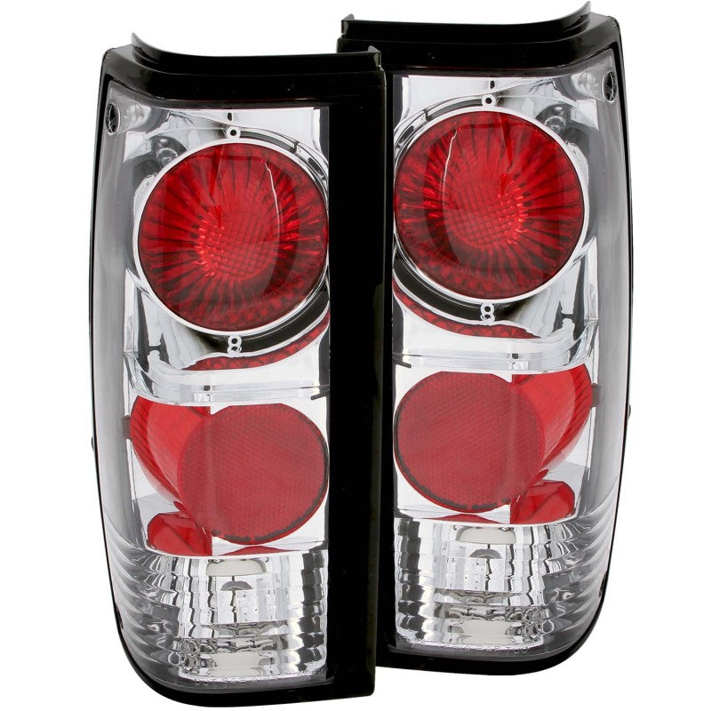 ANZO USA Chevrolet S-10 Taillights Chrome; 1982-1994 - eliteracefab.com