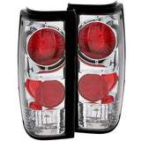 ANZO USA Chevrolet S-10 Taillights Chrome; 1982-1994