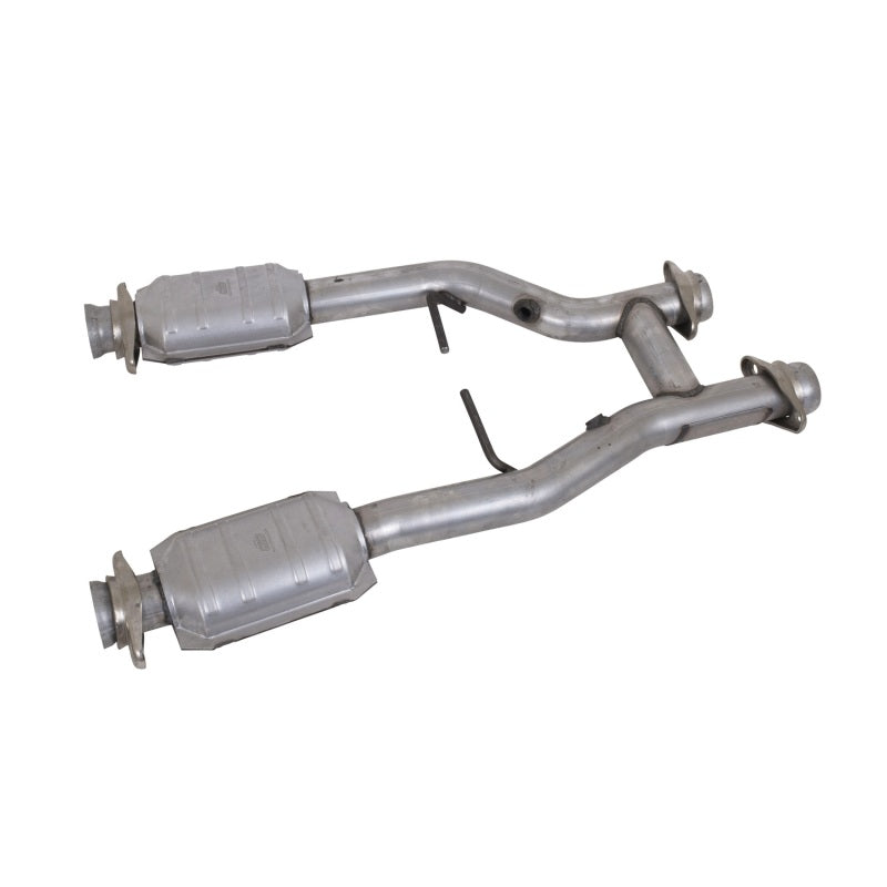 BBK 96-04 Mustang 4.6 GT / Cobra Short Mid H Pipe w Catalytic Converters 2-1/2 For Long Tube Headers - eliteracefab.com