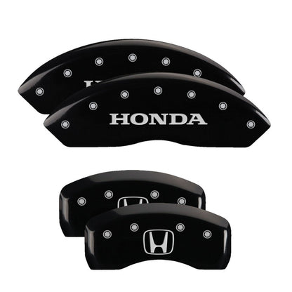 MGP 4 Caliper Covers Engraved Front & Rear Honda Yellow Finish Black Char 2004 Honda S2000 MGP