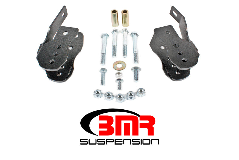 BMR LCA CONTROL ARM RELOCATION BRACKETS BLACK (10-14 MUSTANG/GT500) - eliteracefab.com