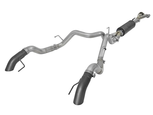 aFe MACH Force-Xp Cat-Back Exhaust w/Dual Hi-Tuck Tips Black 17-18 Ford F-150 Raptor V6-3.5L (tt) aFe