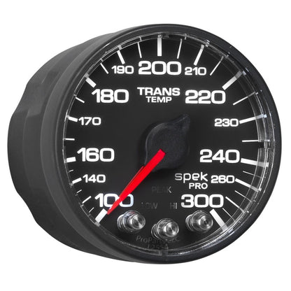 Autometer Spek-Pro 52.4mm 100-300 Deg F Digital Stepper Motor Trans Temp Gauge P342328