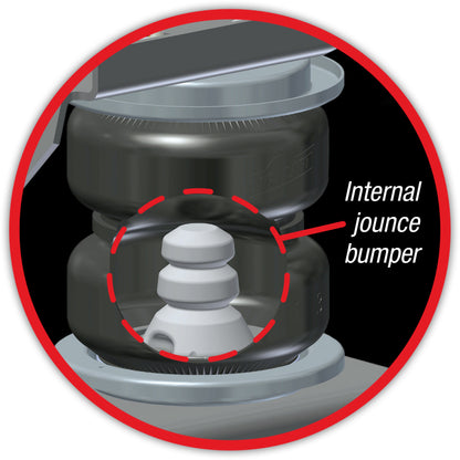 Air Lift Replacement Air Spring - Loadlifter 5000 Ultimate Bellows Type w/ internal Jounce Bumper - eliteracefab.com