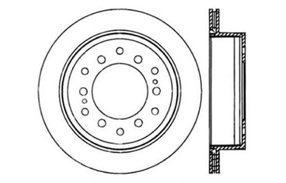 StopTech Power Slot 03-09 Toyota 4 Runner / 03-09 Lexus GX470 Drilled & Slotted Right Rear Rotor Stoptech