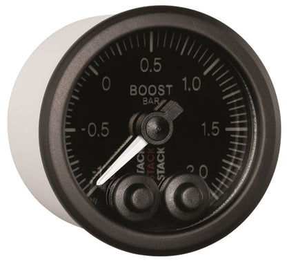 Autometer Stack 52mm -1 to +2 Bar (Incl T-Fitting) Pro-Control Boost Pressure Gauge - Black ST3511