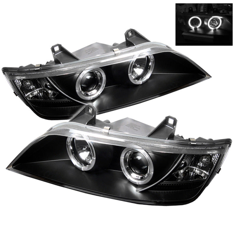 Spyder BMW Z3 96-02 Projector Headlights LED Halo Black High H1 Low H1 PRO-YD-BMWZ396-HL-BK - eliteracefab.com