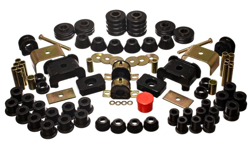 Energy Suspension 73-80 Chev/GMC 4WD w/Aftermarket Front Springs Black Hyper-Flex Master Bushing Set - eliteracefab.com