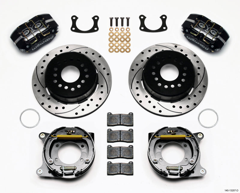 Wilwood Dynapro Dust-Boot P/S Park Brake Kit Drilled New Big Ford 2.50in Offset Wilwood
