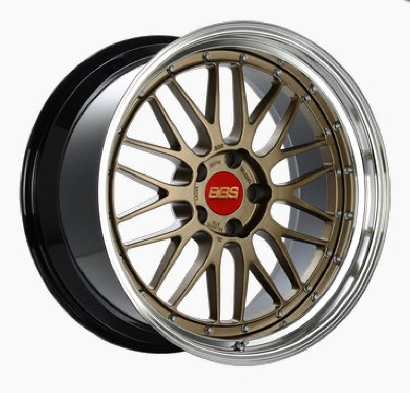 BBS LM 19x11 5x120 ET37 Satin Bronze Center/Bright Machined Lip/Blk Barrel Wheel -82mm PFS/Clip Req BBS