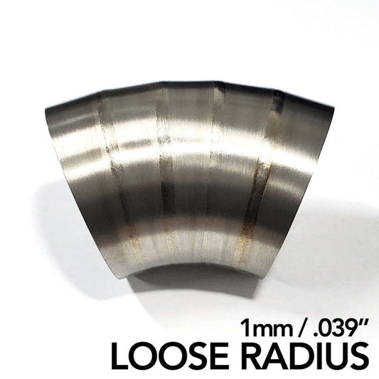 Ticon 4in Dia 1.37D Loose Radius 90Deg Bend 1mm/.039in Pre Welded Titanium Pie Cut 10pk