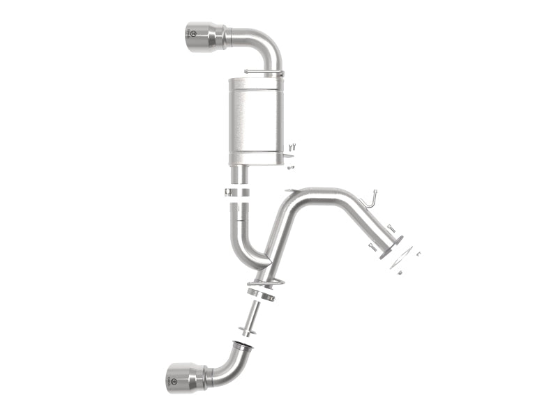 aFe Takeda Exhaust Axle-Back 19-20 Hyundai Veloster N 304SS Polished Dual Tips Exhaust aFe