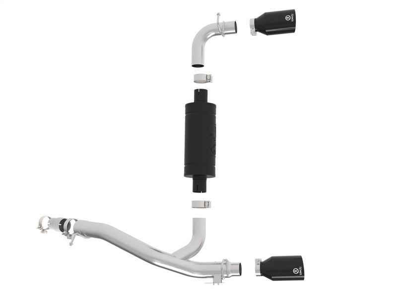 aFe Takeda 3in 304 SS Axle-Back Exhaust System w/ Black Tip 16-18 Ford Focus RS 2.3L (t) aFe