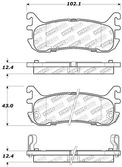 StopTech Performance 94-97/99-05 Miata w/ Normal Suspension Rear Brake Pads D636 - eliteracefab.com