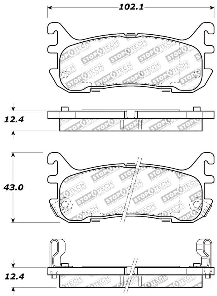 StopTech Performance 94-97/99-05 Miata w/ Normal Suspension Rear Brake Pads D636 - eliteracefab.com