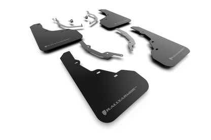 Rally Armor 2022 Hyundai Santa Cruz Black Mud Flap w/ Grey Logo - eliteracefab.com