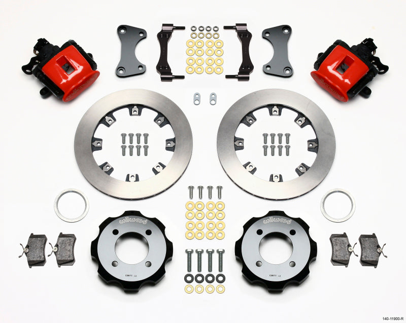 Wilwood Combination Parking Brake Rear Kit 11.75in Red 2011 Fiesta Rear Wilwood