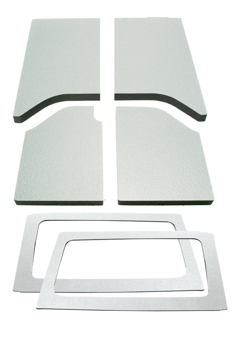 DEI 11-18 Jeep Wrangler JK 2-Door Boom Mat Complete Headliner Kit - 6 Piece - White DEI