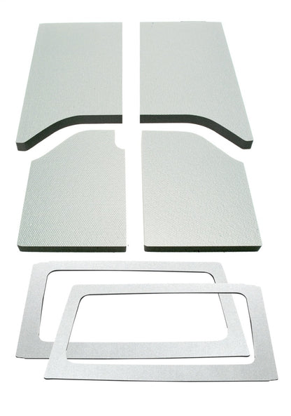 DEI 11-18 Jeep Wrangler JK 2-Door Boom Mat Complete Headliner Kit - 6 Piece - White DEI