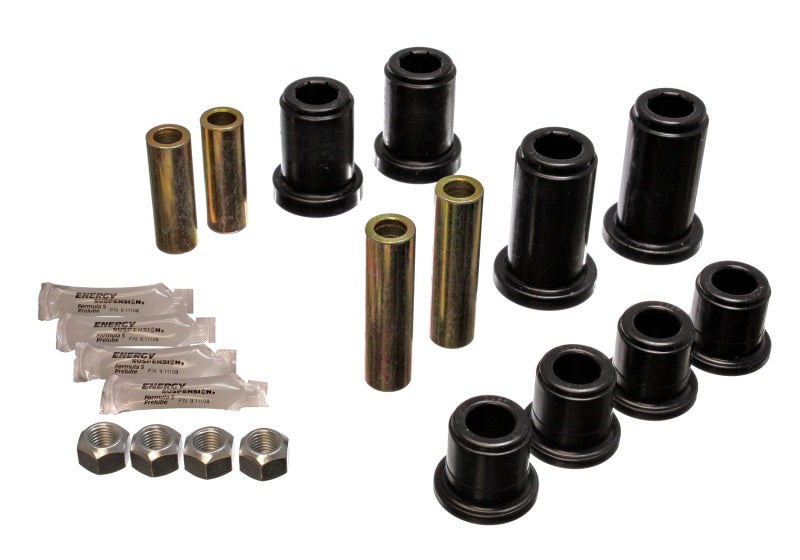 Energy Suspension 01-06 GM Silverado C2500 HD 2WD/K2500 HD 4WD Blk Front End Control Arm Bushing Set - eliteracefab.com