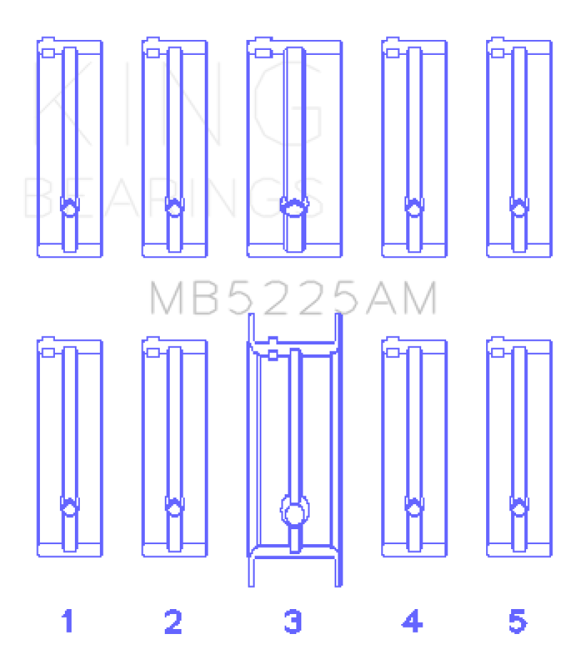 King Mazda 626 F8 (Size STD) Main Bearing Set