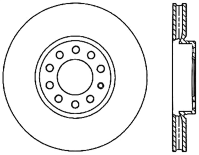 StopTech Power Slot 05-10 VW Jetta (except Wagon) Front Left Slotted CRYO Rotor Stoptech