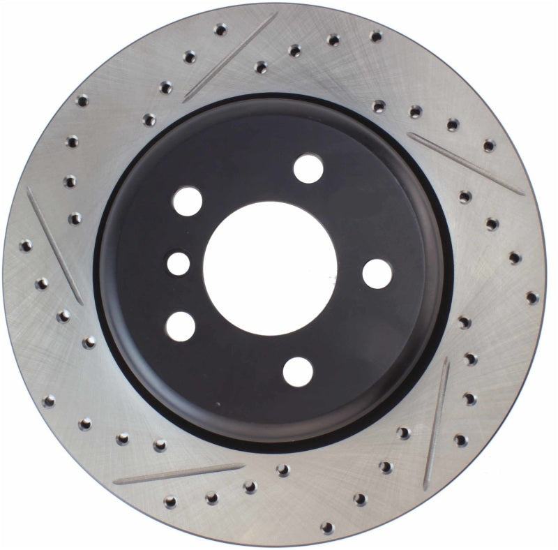 StopTech 2011-2013 BMW 535i / 2012-2016 BMW 640i Slotted & Drilled Rear Right Brake Rotor - eliteracefab.com