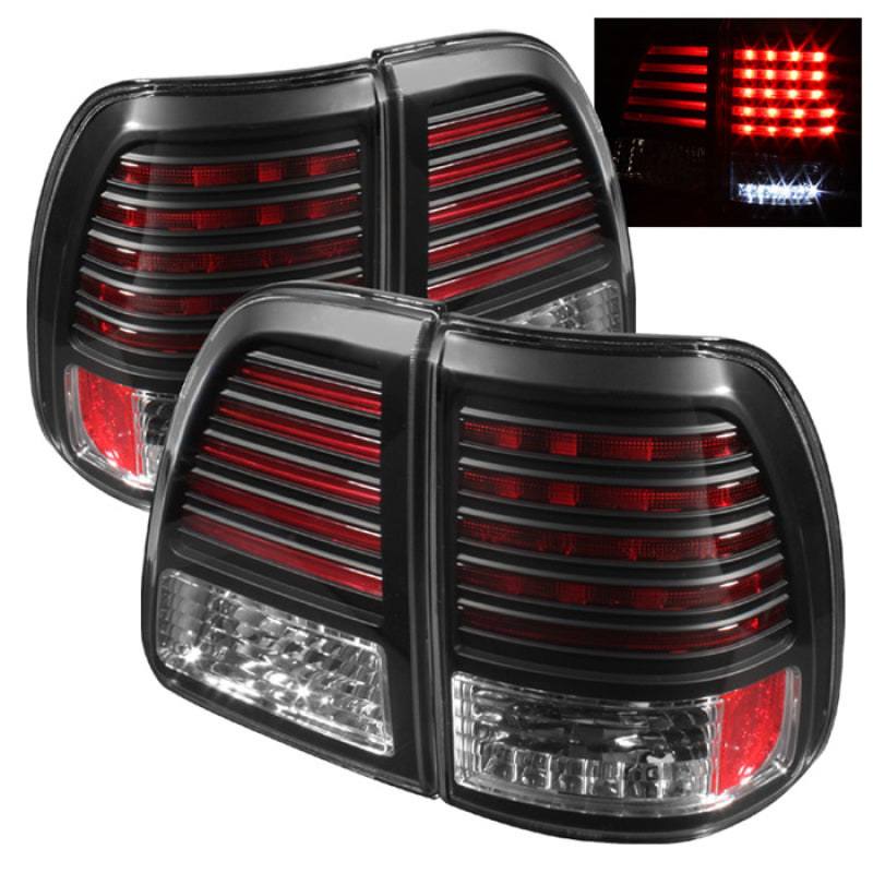 Spyder Toyota Land Cruiser 98-05 LED Tail Lights Black ALT-YD-TLAN98-LED-BK - eliteracefab.com