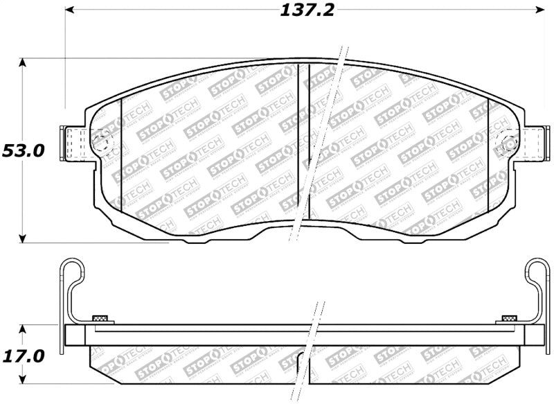 StopTech Street Select Brake Pads - Rear - eliteracefab.com