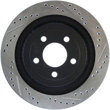 Load image into Gallery viewer, StopTech Slotted &amp; Drilled Sport Brake Rotor - 2015 Ford Mustang GT - Rear Left - eliteracefab.com