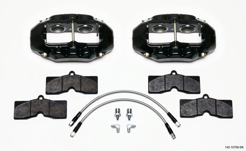 Wilwood D8-4 Front Caliper Kit Black Corvette C2 / C3 65-82 Wilwood