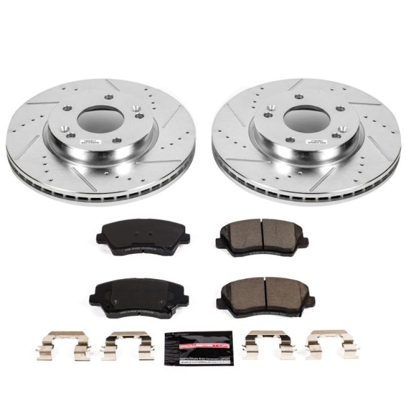 Power Stop 16-17 Hyundai Veloster Front Z23 Evolution Sport Brake Kit PowerStop