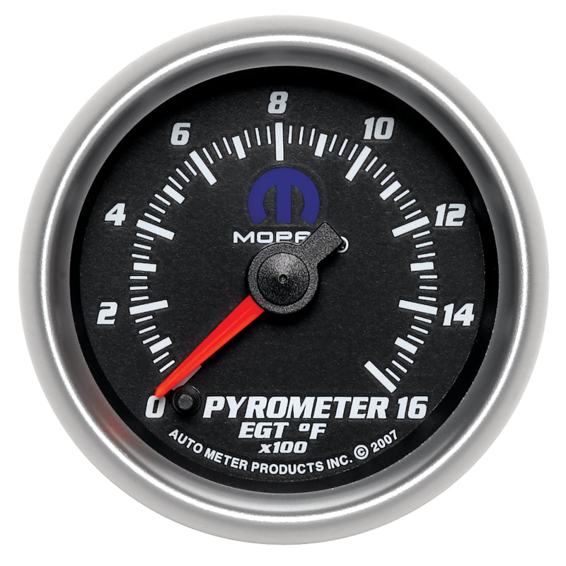Autometer Mopar 2-1/16in 1600 Degree Digital Stepper Motor Pyrometer (EGT) Gauge - Black 880017