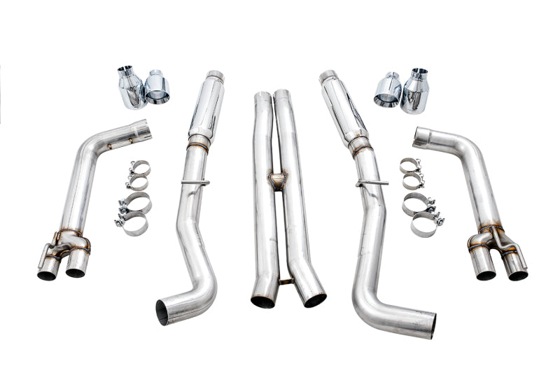 AWE Tuning 2017+ Dodge Challenger 5.7L Track Edition Exhaust - Chrome Silver Quad Tips AWE Tuning