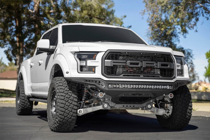 Addictive Desert Designs 17-20 Ford F-150 Raptor Rock Fighter Frame Cut Front Bumper - eliteracefab.com